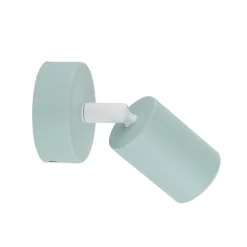 Applique Da Parete-Selezionato da Mazzolaluce Applique verde menta da parete soffitto cilindro orientabile