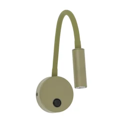 Applique Camera Da Letto-Selezionato da Mazzolaluce Applique verde oliva braccio orientabile con interruttore per comodini camera da letto