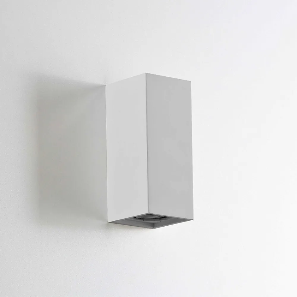 Applique Da Parete-IsyLuce Applique verticale di gesso bianco squadrato