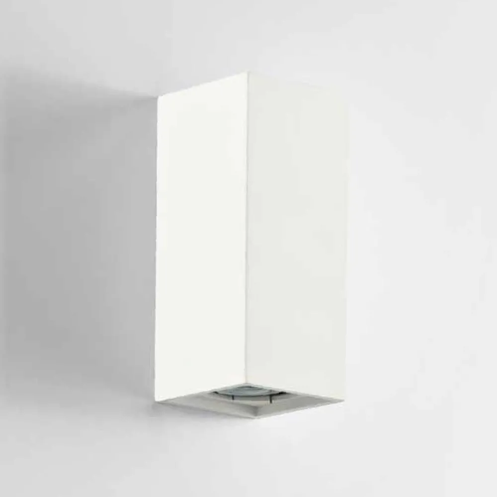 Applique Da Parete-IsyLuce Applique verticale di gesso bianco squadrato