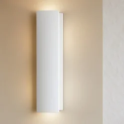 Applique Da Parete-Eglo Applique verticale led 12w 3000k bianca moderna zubialde