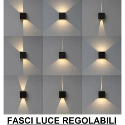 Applique Da Esterno-Selezionato da Mazzolaluce Applique 20w 4000k antracite per esterno cubo xl moderna