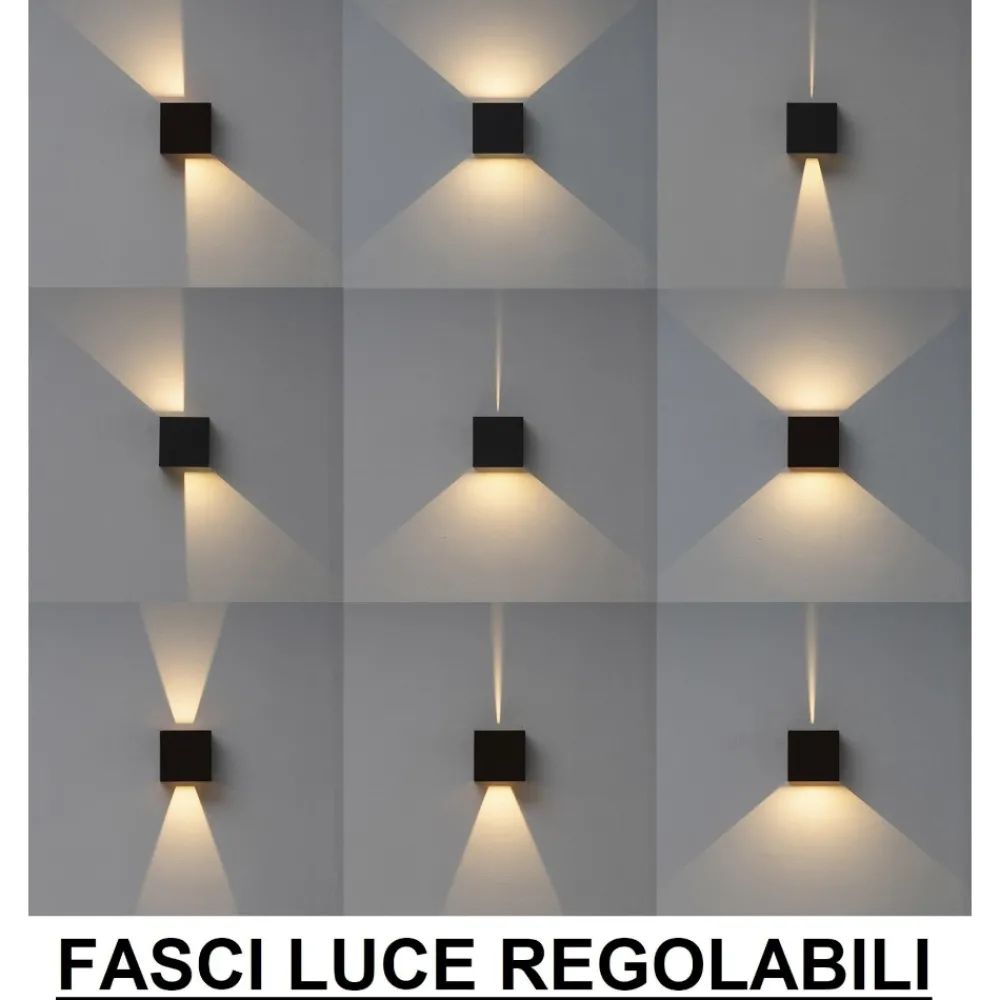 Applique Da Esterno-Selezionato da Mazzolaluce Applique 20w 4000k antracite per esterno cubo xl moderna