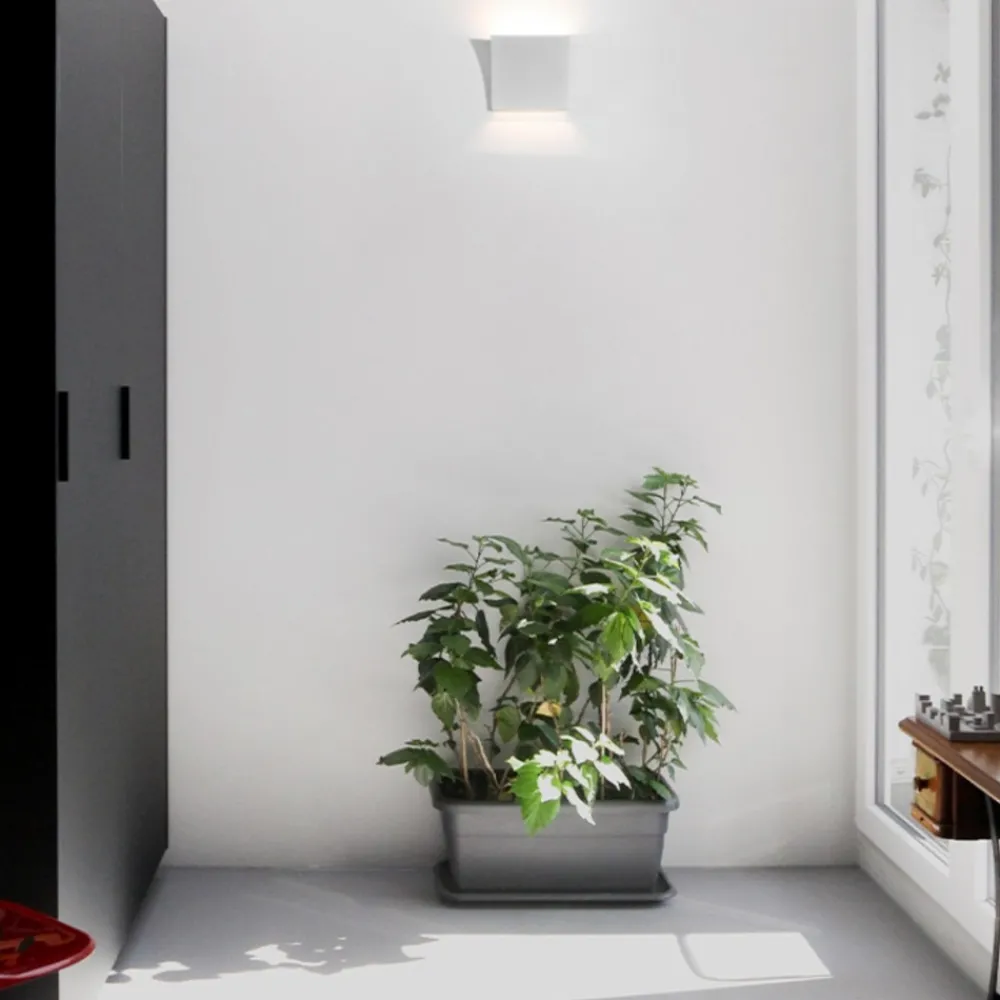 Applique Da Parete-Selezionato da Mazzolaluce Applique 9w 3000k design bianco gesso ceramica