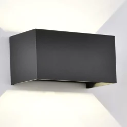 Applique Da Esterno-Selezionato da Mazzolaluce Applique 24w 3000k rettangolare antracite da esterno moderna