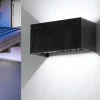 Applique Da Esterno-Selezionato da Mazzolaluce Applique 24w 3000k rettangolare nero da esterno moderna