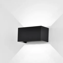 Applique Da Esterno-Selezionato da Mazzolaluce Applique 24w 3000k rettangolare nero da esterno moderna