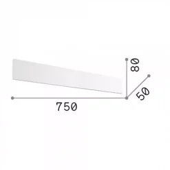 Applique Da Parete-Ideal Lux Applique zig zag ap1 bianco d75 led 30w 3000k rettangolare moderna