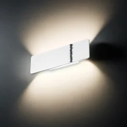 Applique Da Parete-Ideal Lux Applique zig zag ap1 d29 cromo led 12,5w 3000k moderna