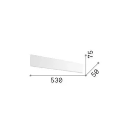 Applique Da Parete-Ideal Lux Applique zig zag bianco d53 led 23w 4000k rettangolare moderna