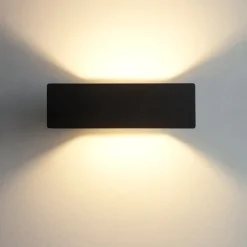 Applique Da Parete-Ideal Lux Applique zig zag nero ap1 d29 led 12,5w 3000k per interni moderni