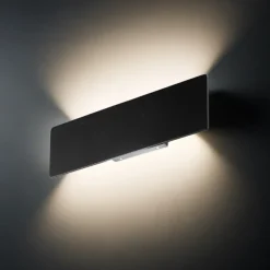 Applique Da Parete-Ideal Lux Applique zig zag nero ap1 d29 led 12,5w 3000k per interni moderni