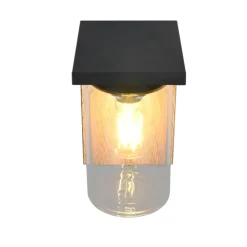 Applique Da Esterno-Selezionato da Mazzolaluce Applqie da esterno effetto legno con sensore crepuscolare interruttore