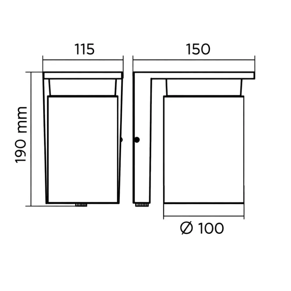 Applique Da Esterno-Selezionato da Mazzolaluce Applqie da esterno effetto legno con sensore crepuscolare interruttore