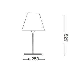 Lampade Da Tavolino Esterno-Ideal Lux Arcadia tl1 lampada da tavolo per esterno h52 ip65