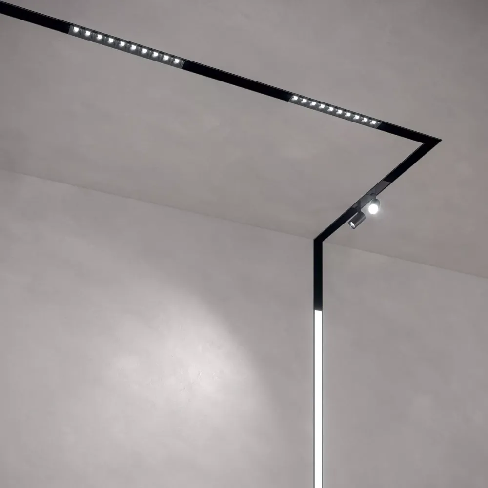 Illuminazione A Binario-Ideal Lux Arca angolo connettore destro-sinistro 48v binario monofase no incasso