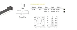 Illuminazione A Binario-Ideal Lux Arca modulo led 48v 26w 4000k nero binario monofase ottica 100