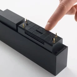 Illuminazione A Binario-Ideal Lux Arca modulo faretti led 48v 15w 3000k nero per binario monofase