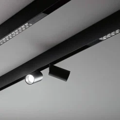 Illuminazione A Binario-Ideal Lux Arca modulo faretti led 48v 15w 3000k nero per binario monofase