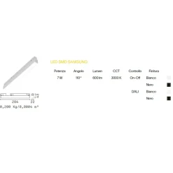 Illuminazione A Binario-Ideal Lux Arca wide faretto led 7w 3000k ottica 110 nero per binario ego monofase 48v