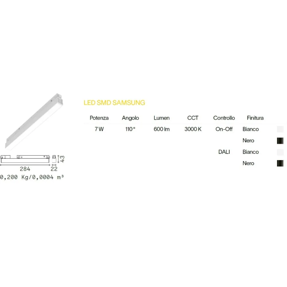 Illuminazione A Binario-Ideal Lux Arca wide faretto led 7w 3000k ottica 110 nero per binario ego monofase 48v