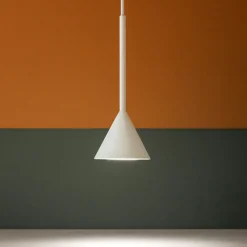 Lampade A Sospensione-Ideal Lux Archimede sp cono sospensione bianca led 3,5w 3000k cavo con decentramento