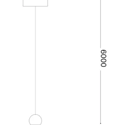 Lampade A Sospensione-Ideal Lux Archimede sp sfera lampada a sospensione led 4w 3000k bianca