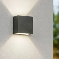 Applique Da Esterno-Ideal Lux Argo ap2 applique per esterno led 10w 3000k antracite