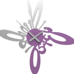 Orologi Da Parete Moderni-Selezionato da Mazzolaluce Armonico orologio moderno da parete legno grigio viola