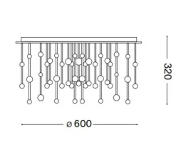 Plafoniere Moderne-Ideal Lux Armony pl d60 plafoniera led 61w 3000k moderna