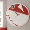 Orologi Da Parete Moderni-Selezionato da Mazzolaluce Art-o orologio da parete moderno rubino bianco grigio in legno