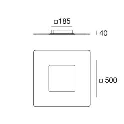 Plafoniere Moderne-Linea Light Aruba s plafoniera per camera da letto bianca led 40w 3000k moderna