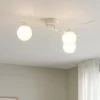Plafoniere Moderne-Ideal Lux Atlas pl3 plafoniera moderna sfere vetro bianco