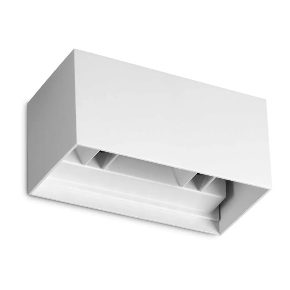 Applique Da Esterno-Ideal Lux Atom ap d20 applique da esterno doppio fascio di luce led 3000k bianca