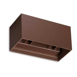 Applique Da Esterno-Ideal Lux Atom ap d20 applique da esterno orientabile ip54 corten marrone led 3000k