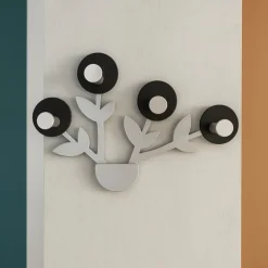 Appendiabiti Da Parete-Selezionato da Mazzolaluce Attaccapanni moderno appendiabiti da parete nero grigio