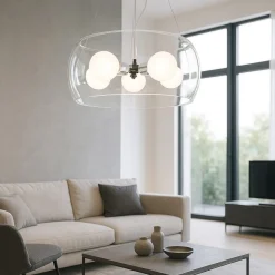 Lampadari Moderni-Ideal Lux Audi10 sp5 fume' lampadario di vetro per soggiorno moderno