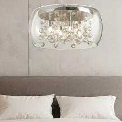 Lampadario Camera Da Letto-Ideal Lux Audi80 sp5 lampadario stanza da letto sfere in vetro