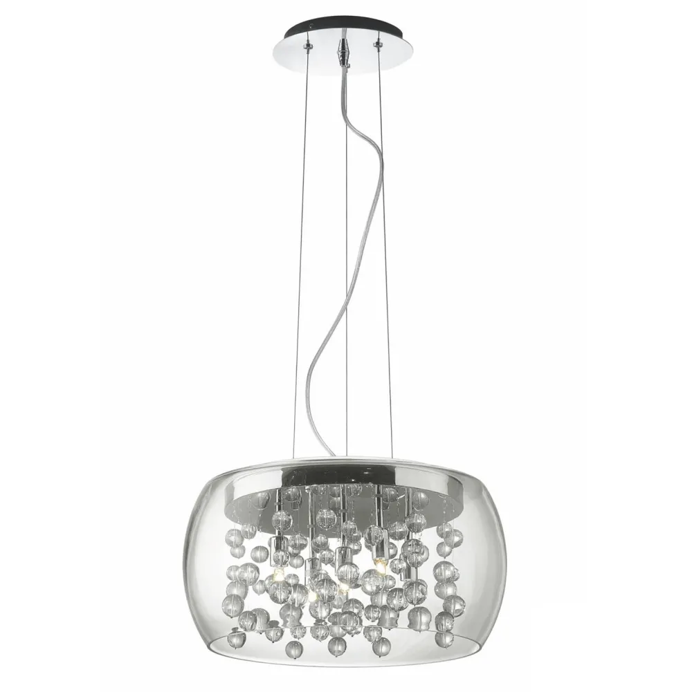 Lampadario Camera Da Letto-Ideal Lux Audi80 sp5 lampadario stanza da letto sfere in vetro