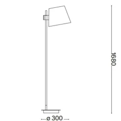 Lampade Da Terra-Ideal Lux Axel pt1 lampada da terra di legno paralume bianco