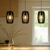 Lampadari Cucina-Eglo Bajazzara lampadario da cucina portalampada in legno colore nero
