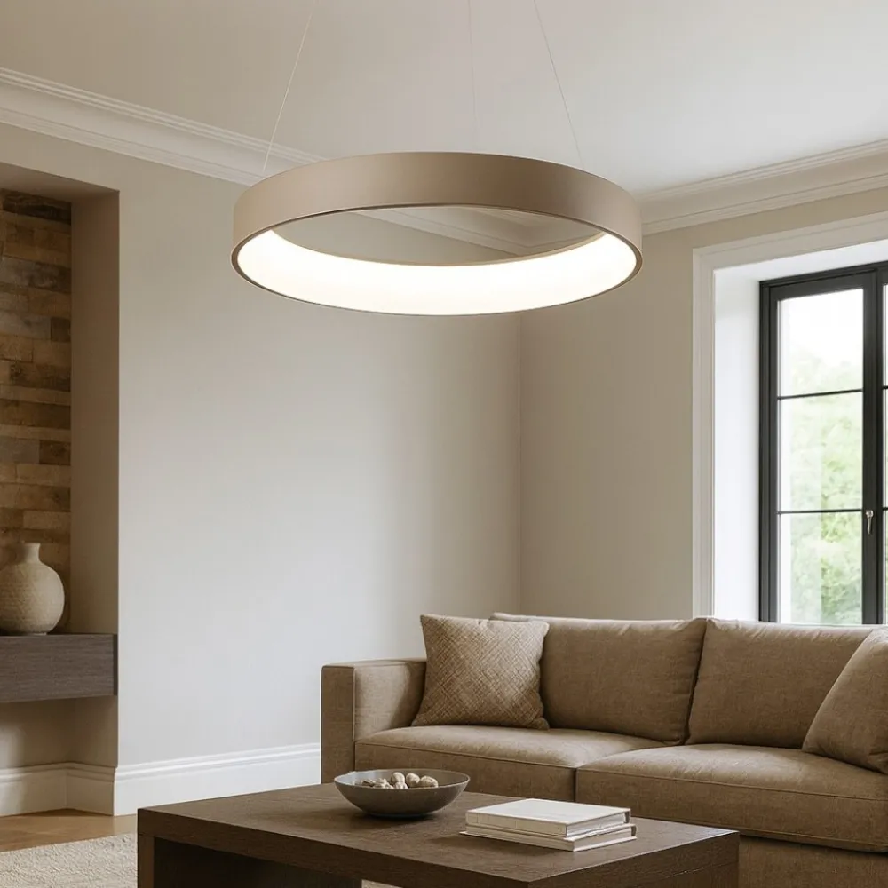Lampadari Moderni-Affralux Band diodi lampadario led 35w sabbia 3000k 4000k