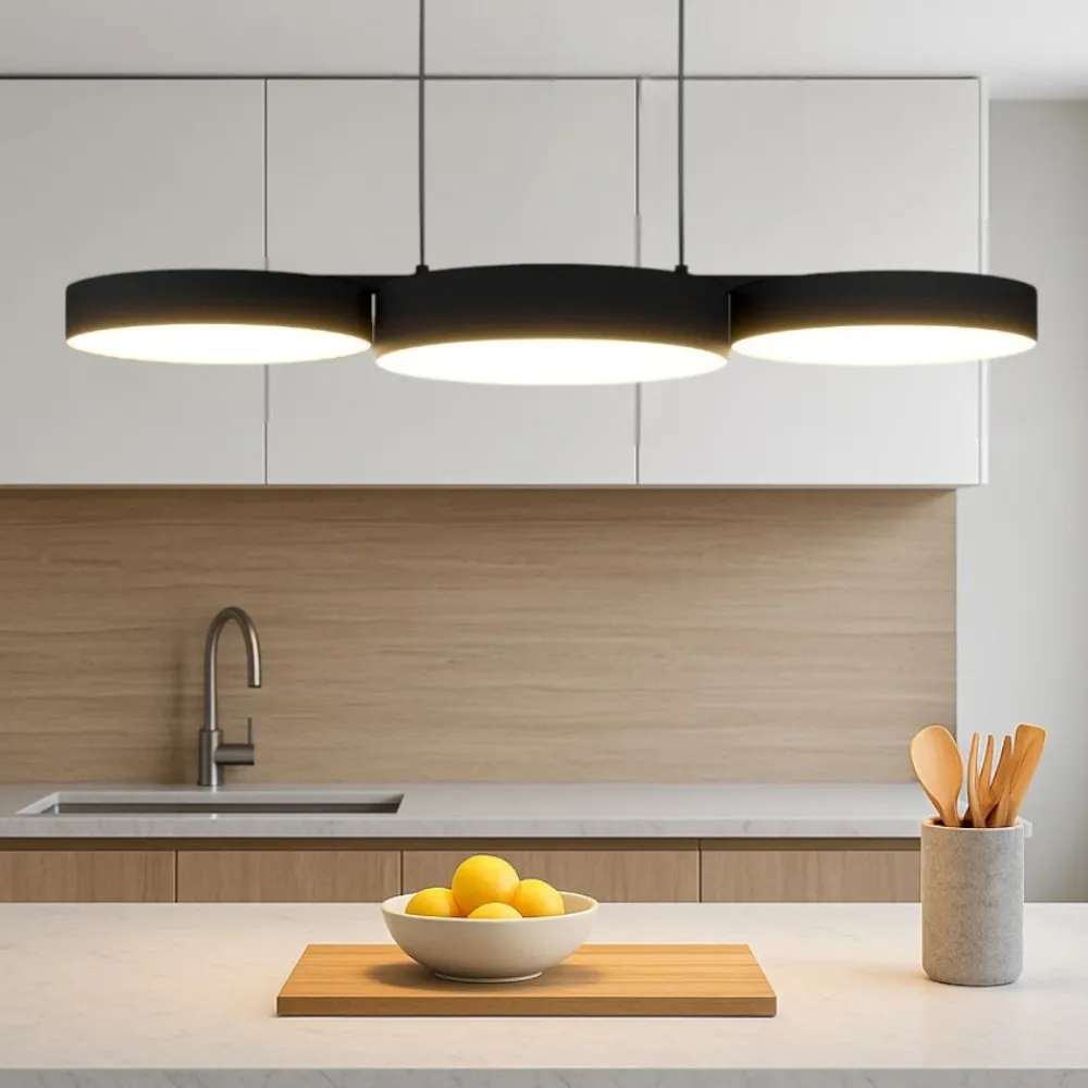 Lampadari Cucina-Eglo Barbano z lampadario per tavolo cucina moderna led rgb da 2700k a 6500k