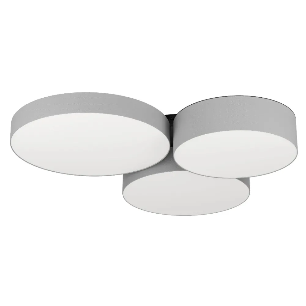 Plafoniere Moderne-Eglo Barbano z plafoniera moderna colore grigio led rgb da 2700k a 6500k