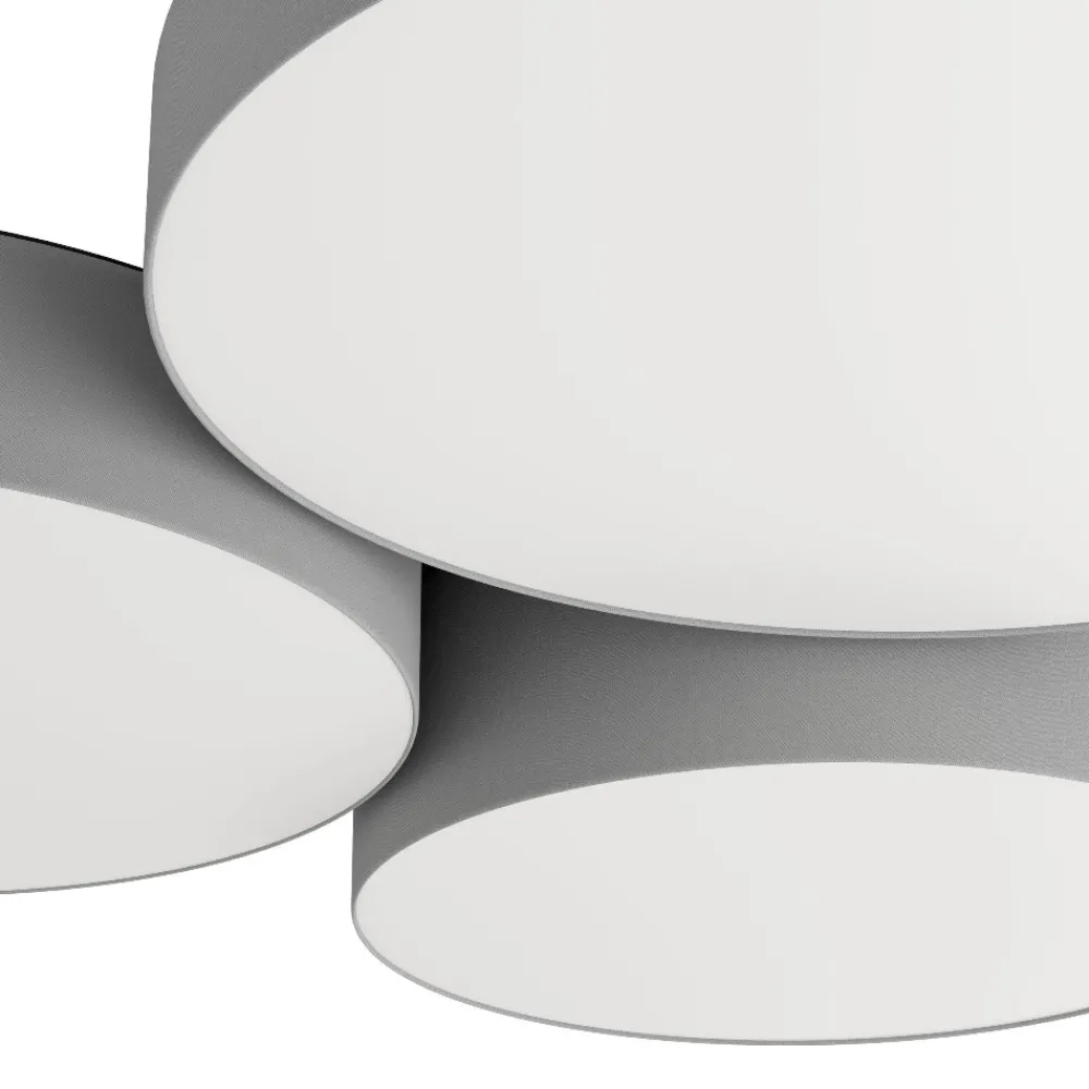 Plafoniere Moderne-Eglo Barbano z plafoniera moderna colore grigio led rgb da 2700k a 6500k