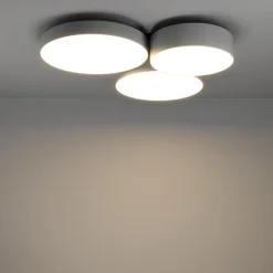 Plafoniere Moderne-Eglo Barbano z plafoniera moderna colore grigio led rgb da 2700k a 6500k
