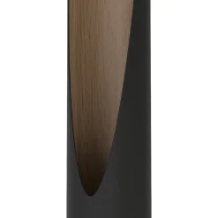 Lampade Da Terra-Eglo Barbotto lampada da terra cilindrica nera moderna gu10 led 3000k