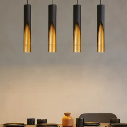 Lampadari Moderni-Eglo Barbotto lampadario moderno dorato nero per tavolo soggiorno