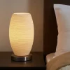 Abat Jour-Eglo Batista 3 abat-jour lampada da comodino in vetro rigato
