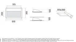 Applique Da Parete-Selezionato da Mazzolaluce 9010 belfiore lampada di gesso led cristaly da incasso a scomparsa parete 32w 3000k